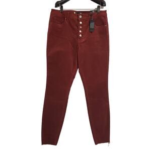 KUT from the Kloth High Rise Donna Fab Ab Ankle Skinny Corduroy Pants Size 12